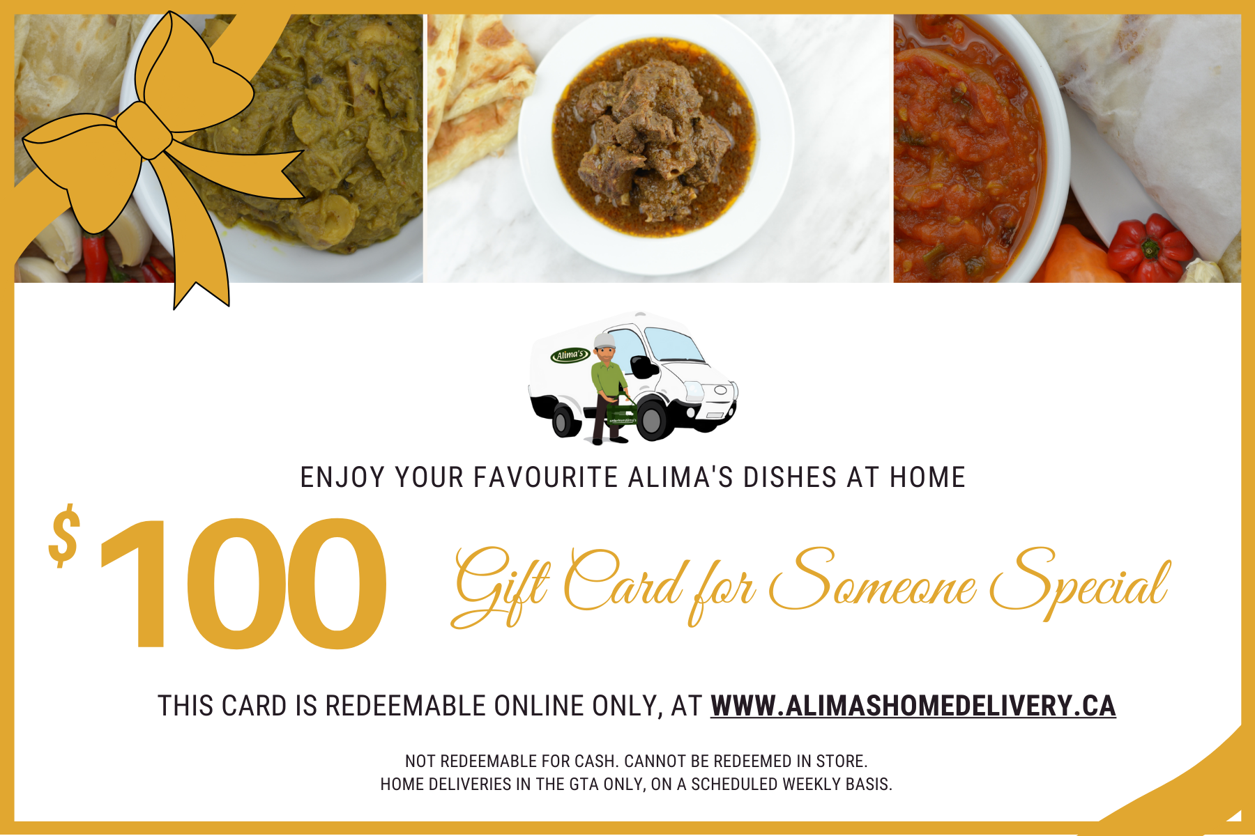 CA$100 Digital Gift Card – Alima Foods Inc.