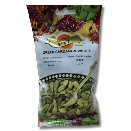 Green Elachi (Cardamom) Jumbo - PTI - 50g