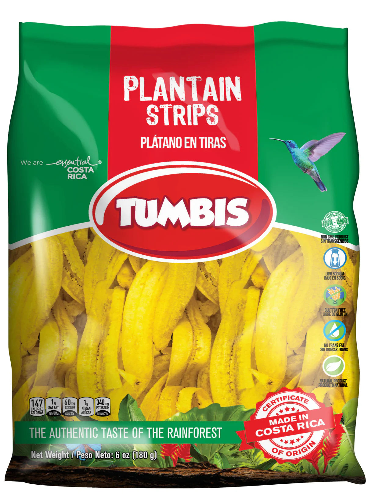 Green Plantain Strips - Tumbis - 180 g