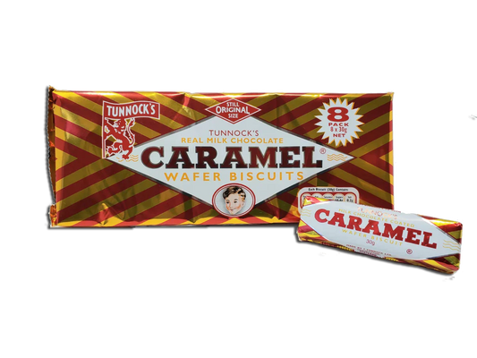 Caramel Chocolate Wafers - Tunnock's  - 8 pack (240 g)