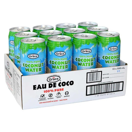 Grace 100% Pure Coconut Water - 12 Pack