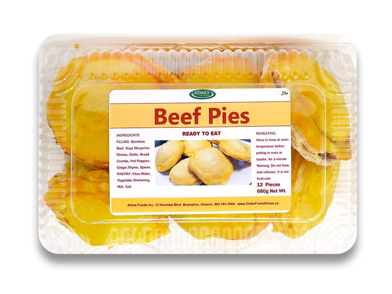 Beef Pies - Baked - 12 Pieces (frozen)